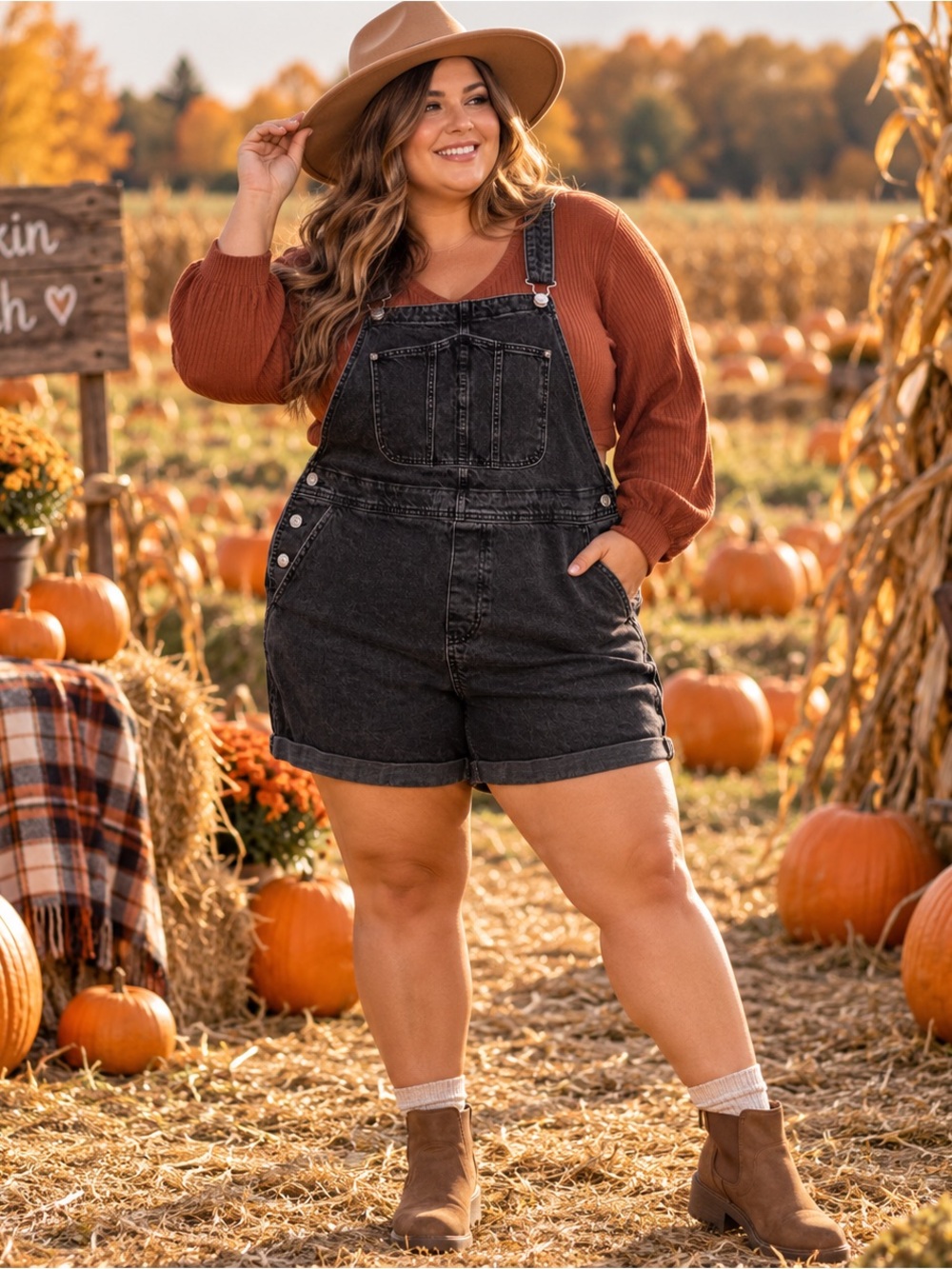 Old Navy 2X Black Denim Short Overalls Plus Size Cuffed Bib Overall Shorts